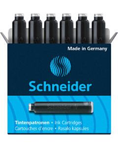 6 Inktpatronen Schneider zwart