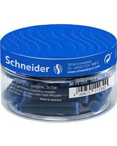 30 Inktpatronen Schneider koningsblauw uitwisbaar