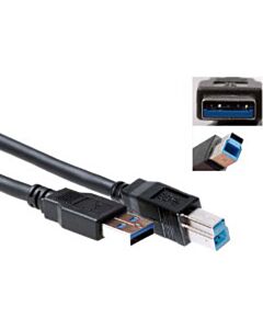 USB 3.0 printerkabel 1 meter USB A-B zwart