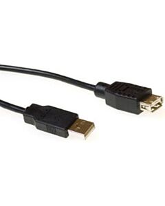 USB A 2.0 verlengkabel 5 meter zwart