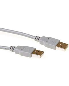 USB 2.0 A Male - A Male kabel 2 meter ivoor