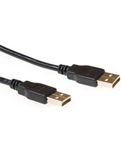USB 2.0 A Male - A Male kabel 1,8 meter zwart