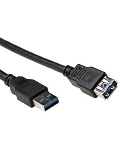 USB A 3.0 verlengkabel 1 meter zwart