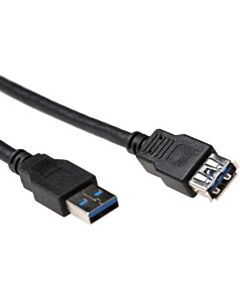 USB A 3.0 verlengkabel 1,5 meter zwart