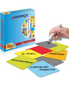 30 Scrum magneten 5x5cm voor whiteboard
