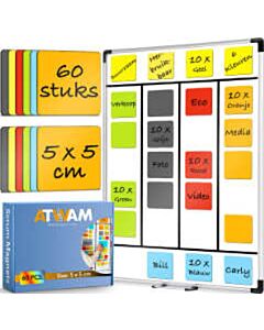 60 Scrum magneten 5x5cm voor whiteboard