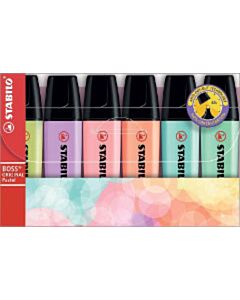 Markeerstift Stabilo Boss pastel 8 kleuren