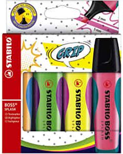 Markeerstift Stabilo Boss Splash 4 kleuren