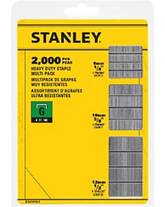 Stanley nieten mix 6, 10, 12 mm type G 2000 stuks