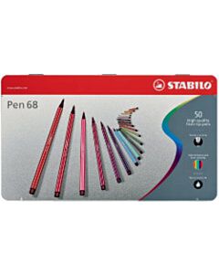 Stabilo viltstiften pen 68 Blik met 50 kleuren