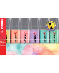 Markeerstift Stabilo Boss Original 6 pastel kleuren