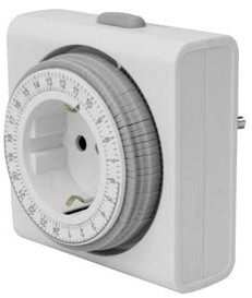 Compacte 24-uur tijdschakelaar Perel E305D4-G