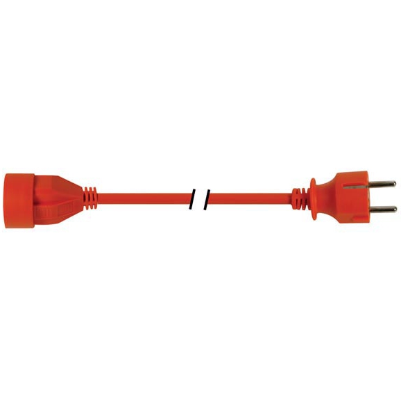 Verlengkabel 20 meter oranje met randaarde