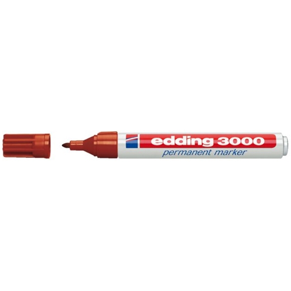 Edding 3000 permanent marker 1,5-3mm rond bruin