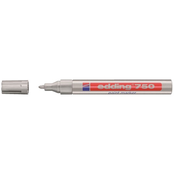Edding 750 lakmarker 2-4mm rond zilver