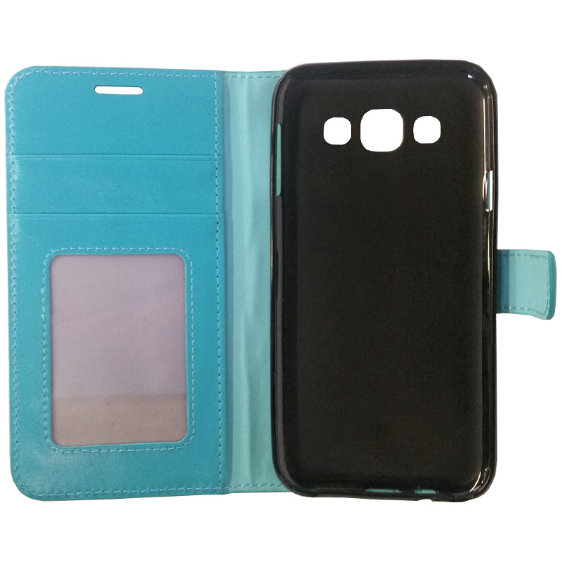 Galaxy E5 hoesje aqua blauw