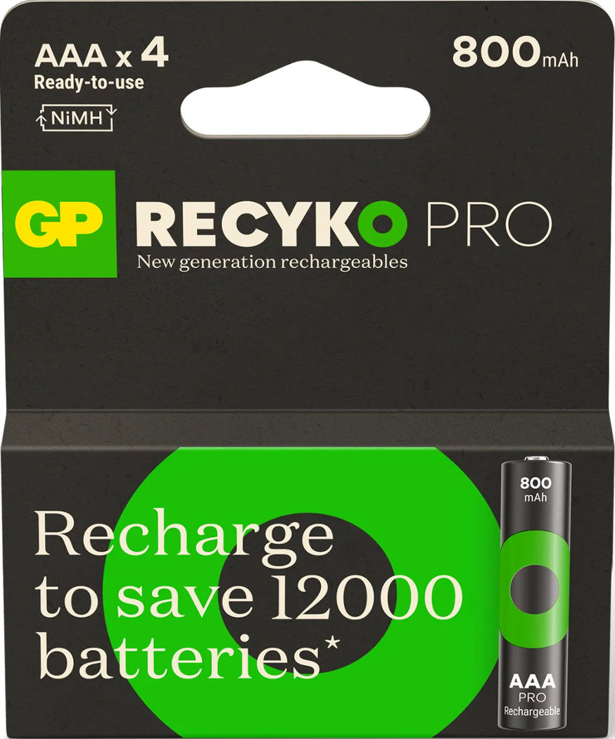 GP ReCyko Pro AAA batterijen 800 mAh (4)