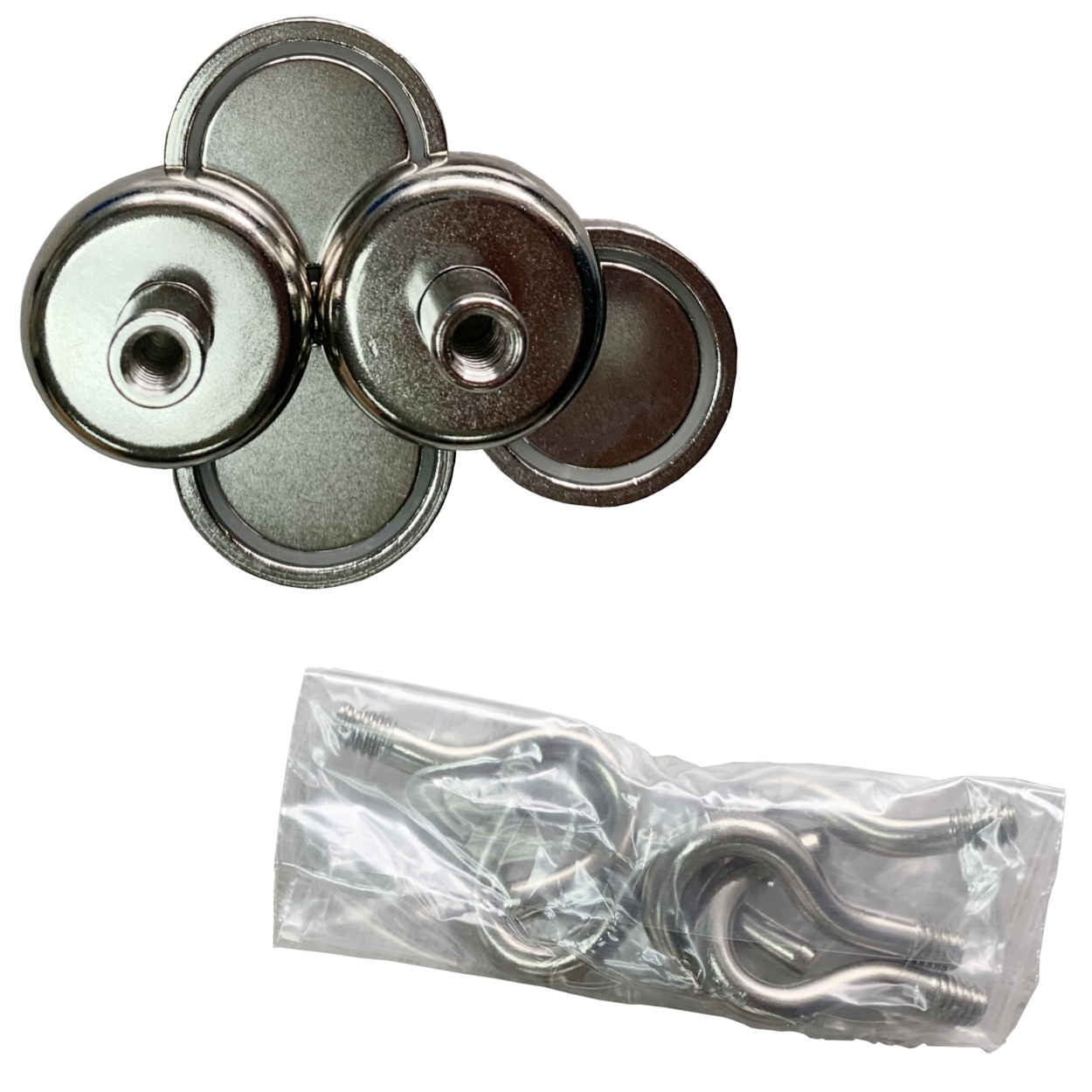 5 Neodymium haakmagneten D32 x 47,8 mm N35