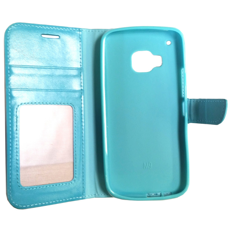 HTC One M9 hoesje aqua blauw