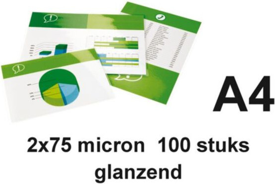 GBC A4 lamineerhoezen glanzend 2x75 micron 100 stuks