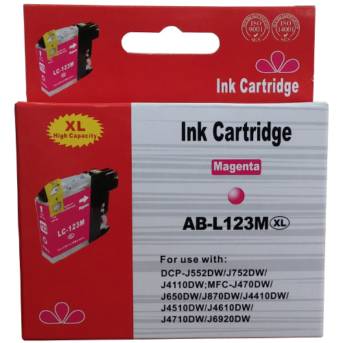 Huismerk Brother LC-123M cartridge magenta