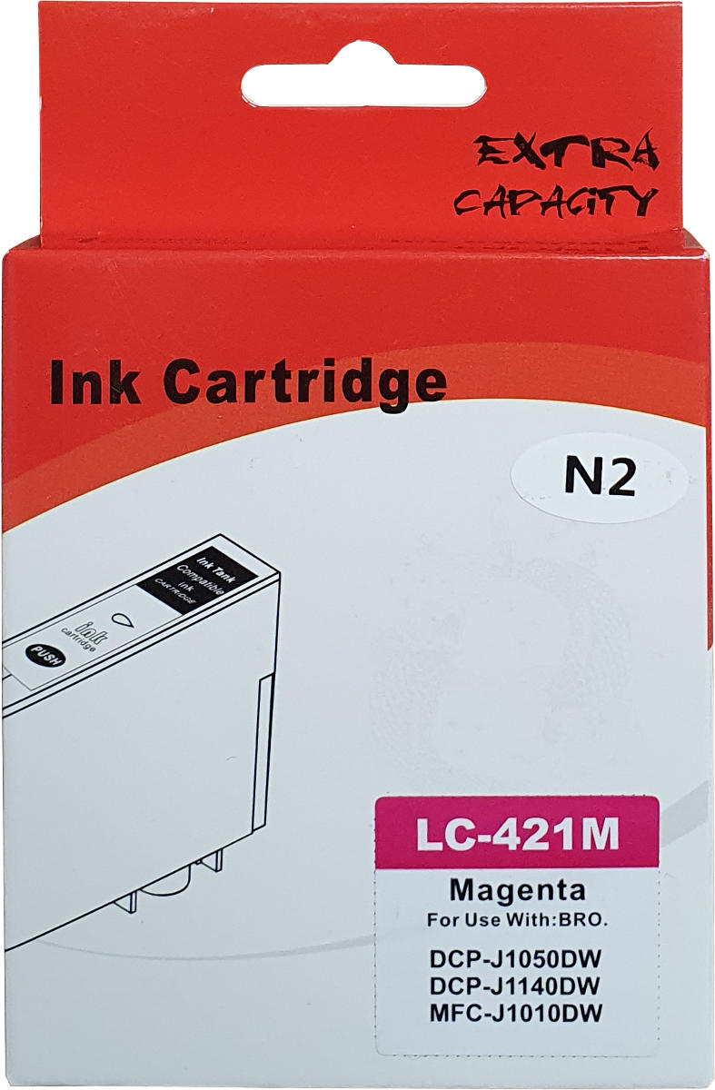 Huismerk Brother LC-421M cartridge magenta