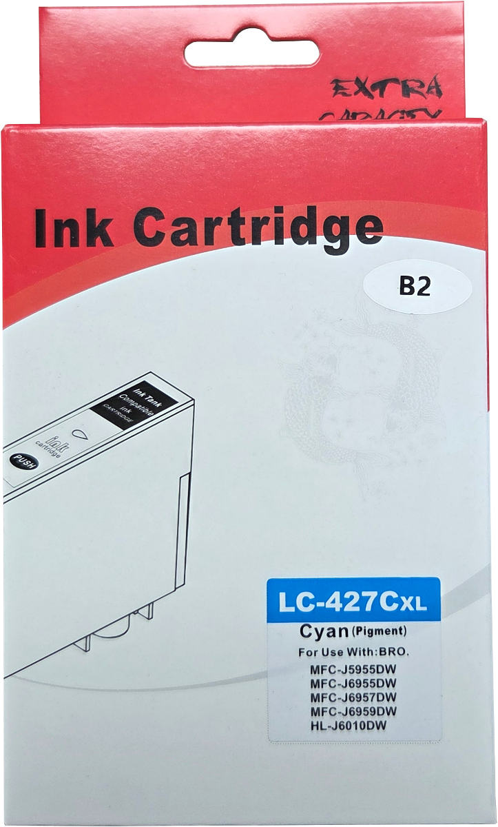 Huismerk Brother LC-427XLC cartridge cyaan