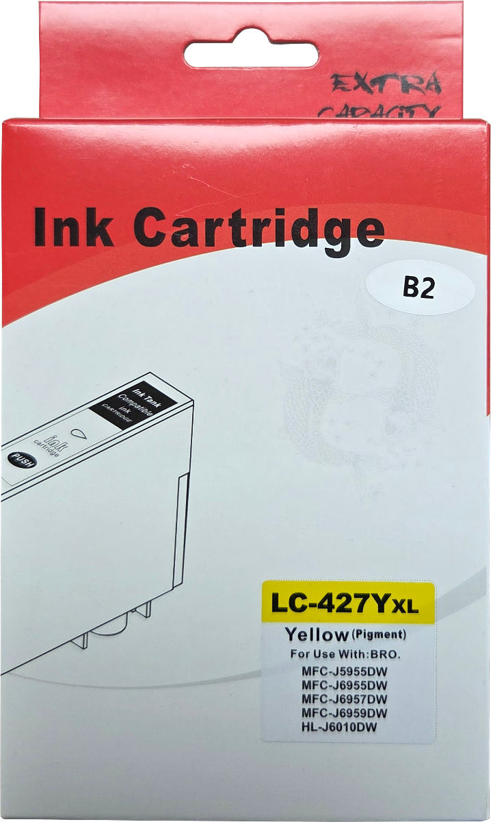 Huismerk Brother LC-427XLY cartridge geel