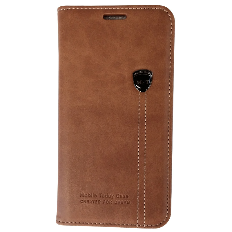 Leren hoesje Galaxy Note 5 lichtbruin