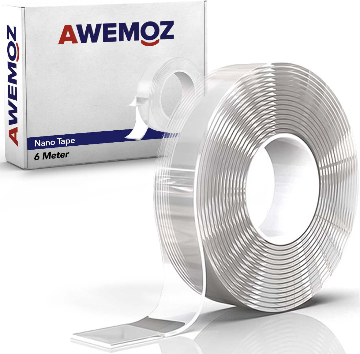 Dubbelzijdig nano tape 2,5cm x 6m Awemoz (1 rol)