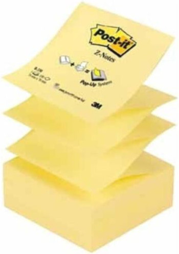 Post-it Z-notes memoblok 76x76mm geel (100 vel)