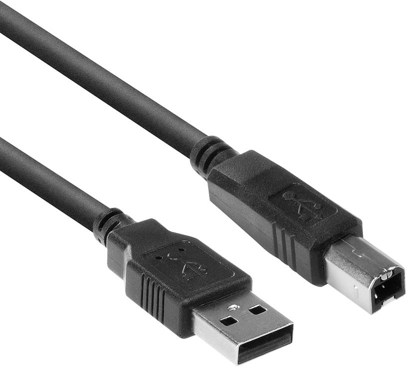 USB 2.0 printerkabel 0,5 meter USB A-B zwart