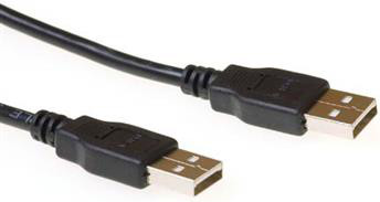 USB 2.0 A Male - A Male kabel 1,8 meter zwart