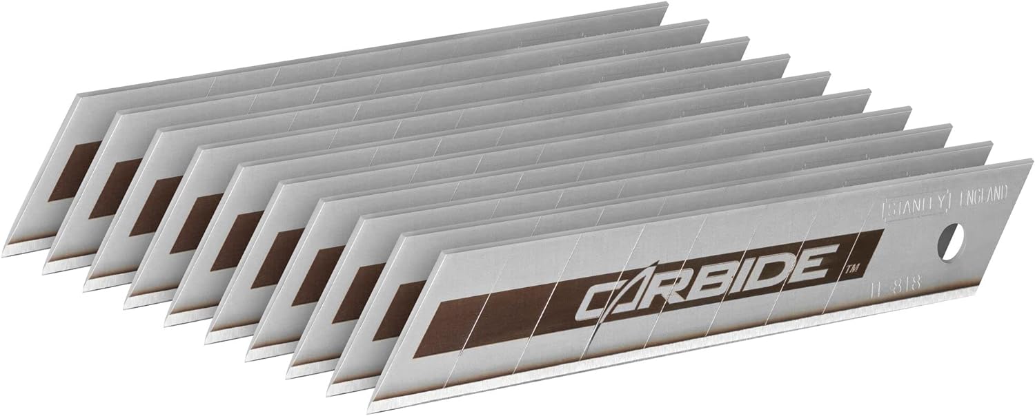 10 Stanley Carbide reserve afbreekmessen 18 mm