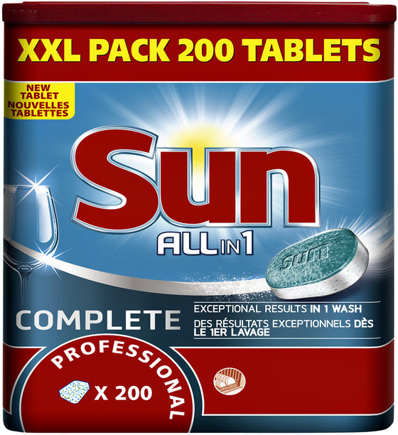 Vaatwastabletten Sun All-in-1 200 stuks