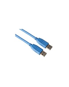 USB 3.0 A Male - A Male kabel 1,8 meter blauw
