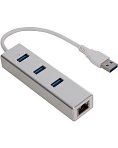 USB 3.0 hub 3x USB 3.0 + 1x Gigabit Ethernet Velleman PCMP200