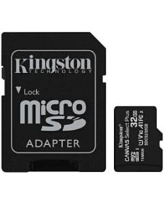 Kingston Canvas Select Plus micro SDHC 32 GB geheugenkaart + adapter